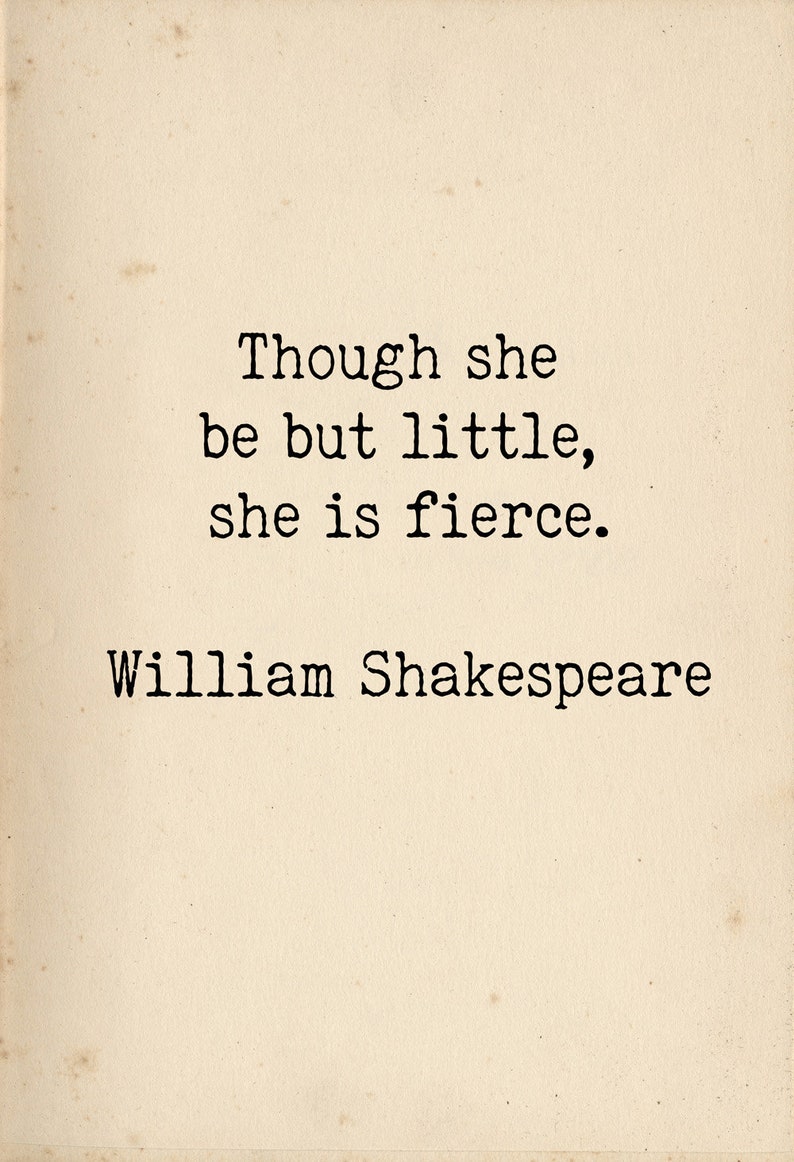 Literary Quote Print Shakespeare Quote Feminist Power Art Print