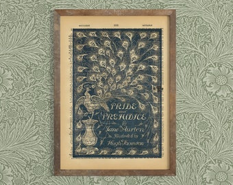 Pride and Prejudice Book Cover Print – Jane Austen Literary Art