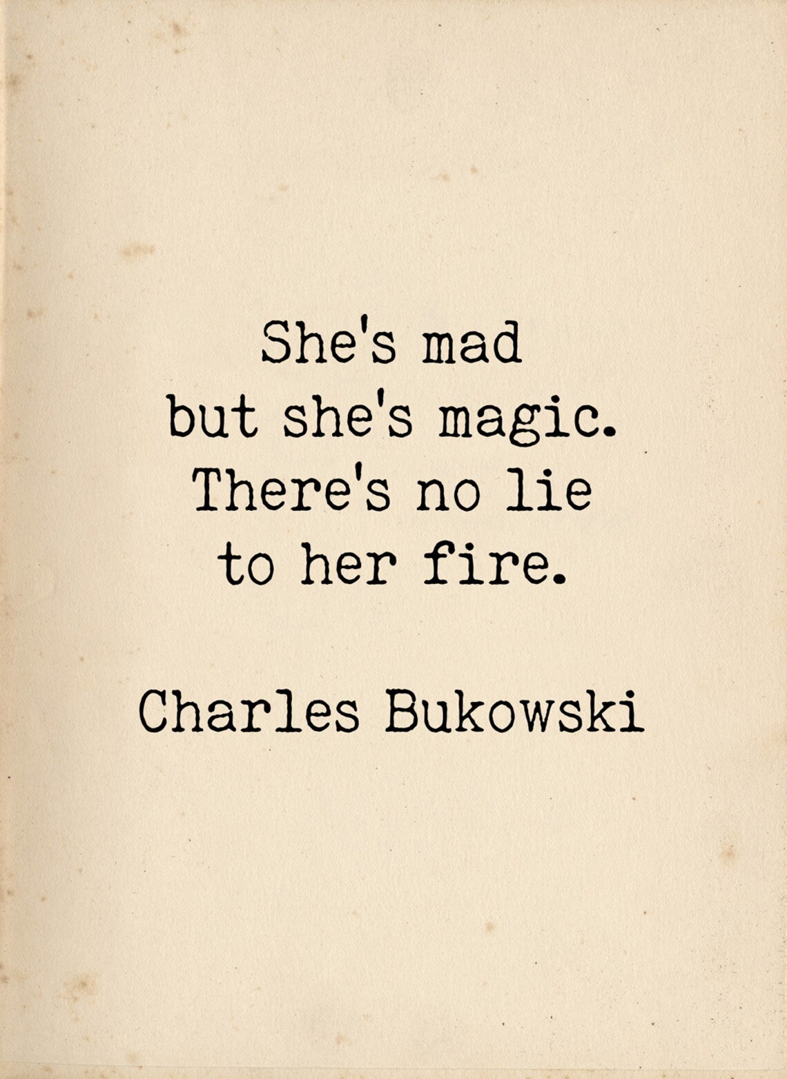Charles Bukowski Quote Literary Art Quote Print Poetry Art