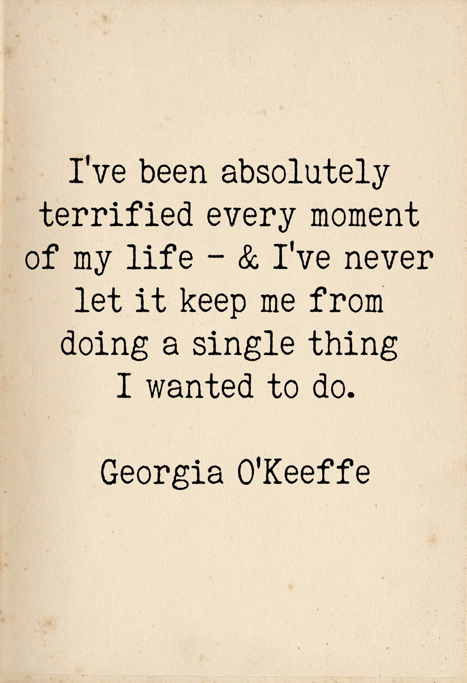 Inspirational Life Quote O Keeffe Quote Art Quote Etsy