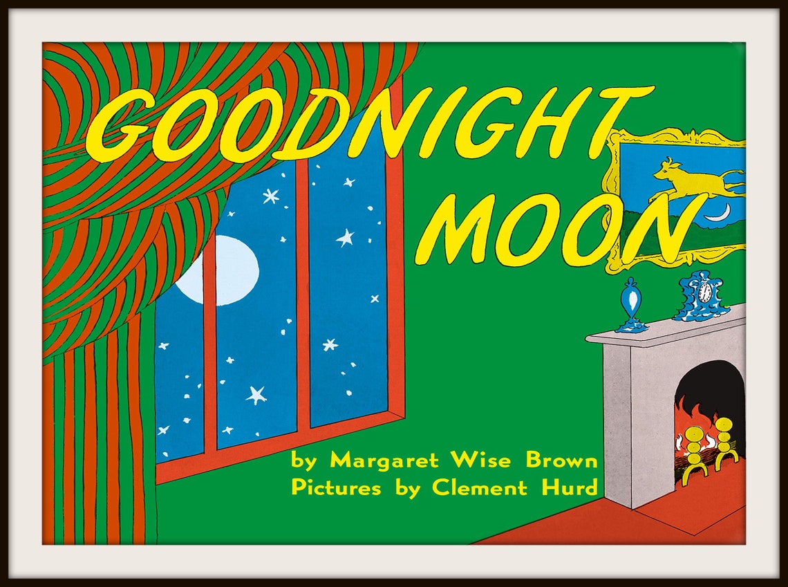 Vintage Book Cover Print goodnight Moon - Etsy
