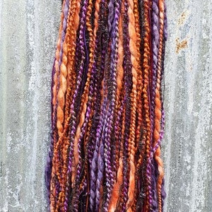Double ended Yarn falls, Halloween yarn falls, Yarn dreadlocks, Halloween Candy yarn falls, dread falls, cyberfalls dreadfalls