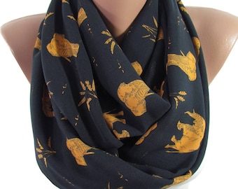 Elephant Scarf Infinity Scarf Gift For Wife Animal Boho Scarf Travel Gift Circle Scarf Women Accessories Gift For Women Gift For Her