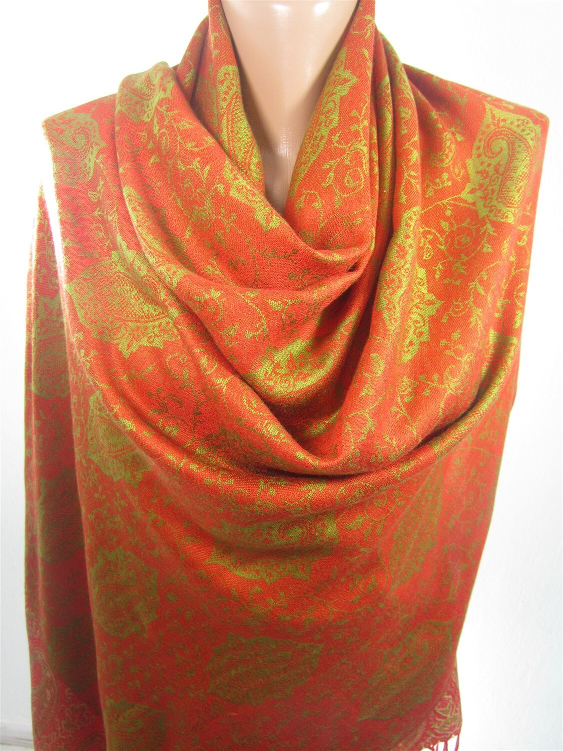 Paisley Pashmina Scarf Festival Pashmina Shawl Scarf Winter Etsy