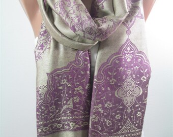 Pashmina Scarf Purple Scarf Shawl Wrap Wedding Shawl Scarf Bridal Bridesmaids Gift Fashion Accessory Gift for her for women Gift For Women