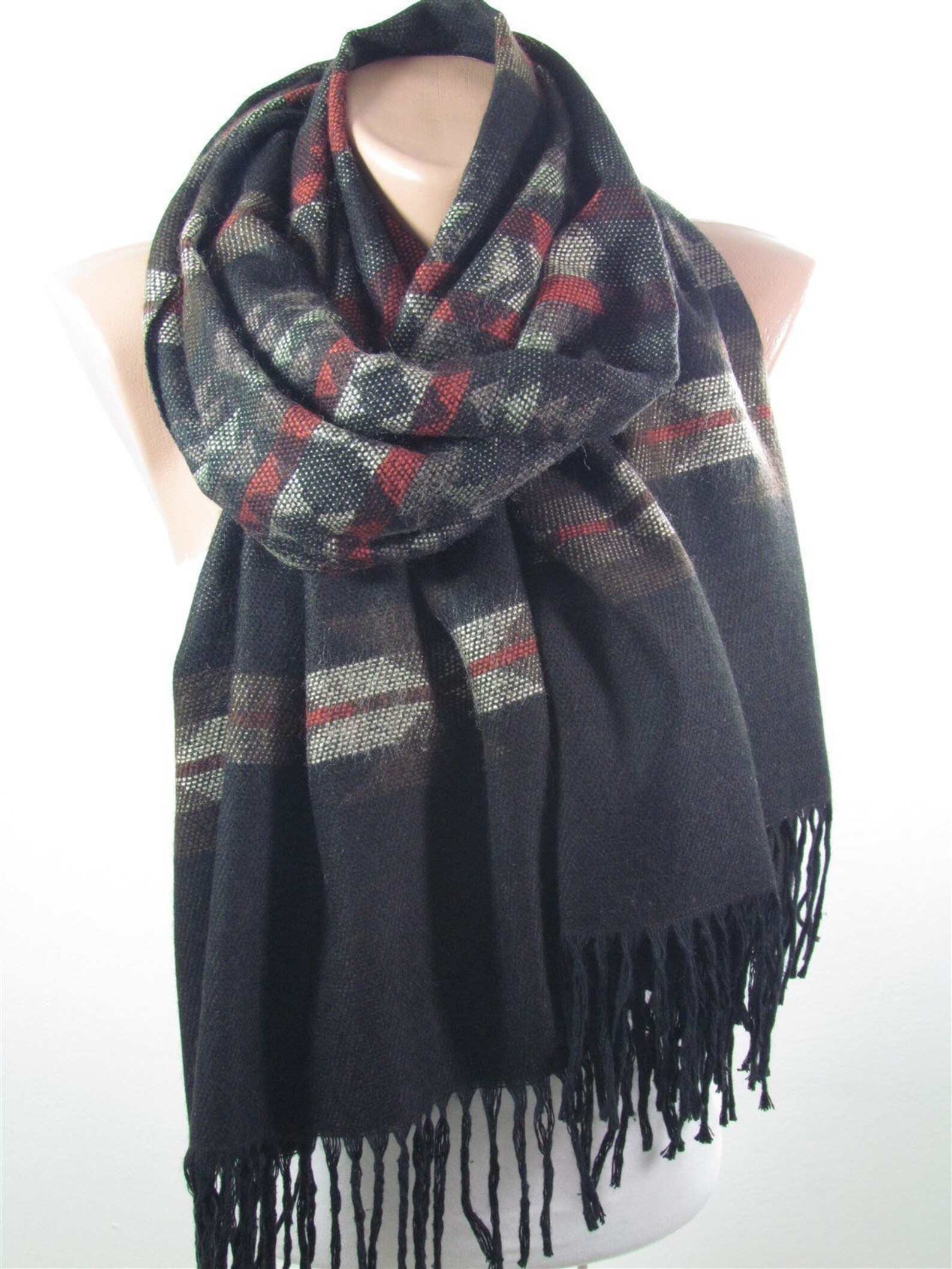 Tribal Blanket Scarf Men Boho Winter Scarf Mens Scarf Cowl Etsy