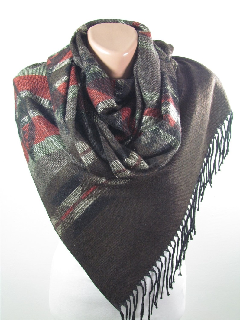 Tribal Blanket Scarf Men Boho Winter Scarf Mens Scarf Cowl Etsy