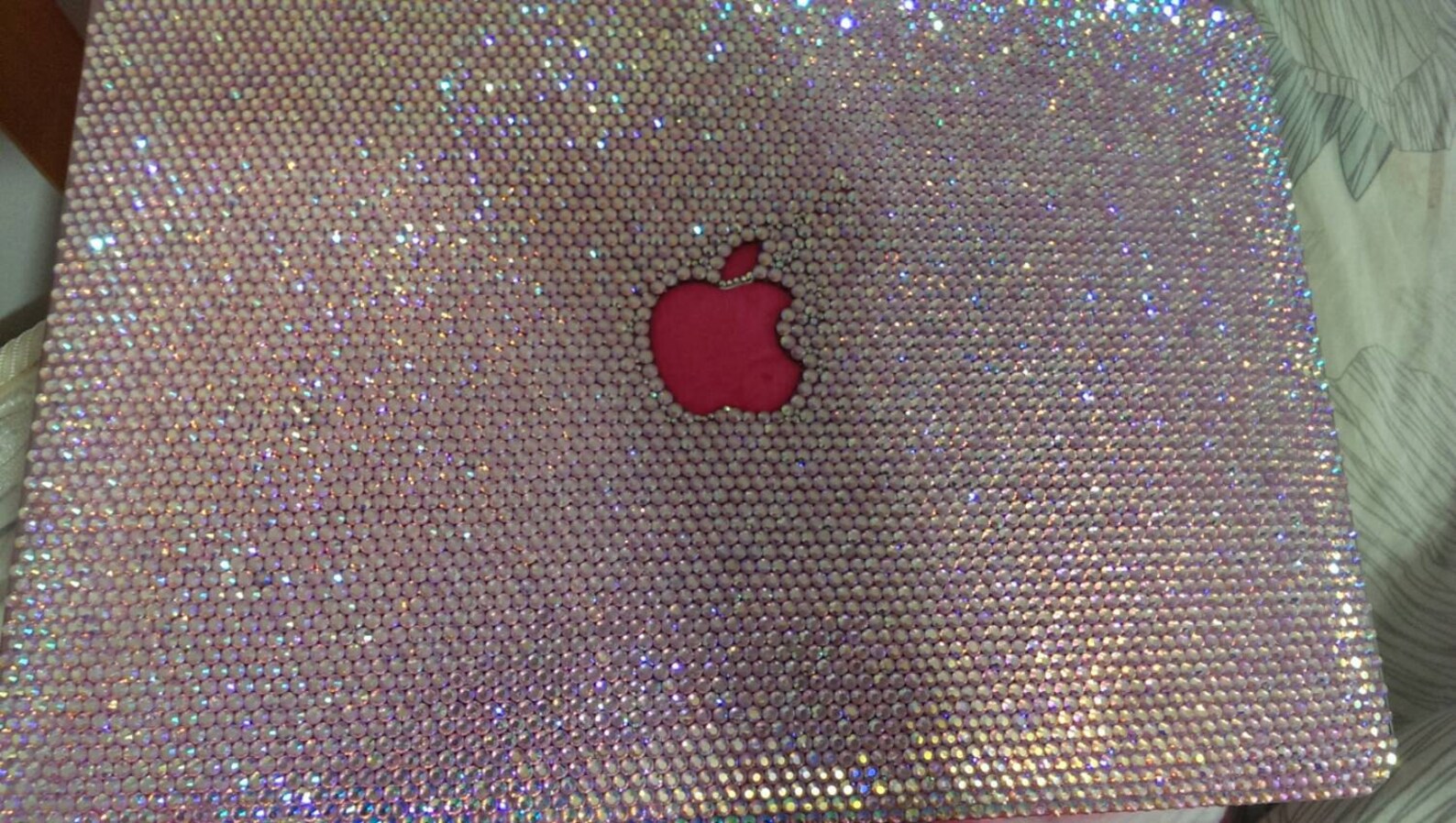 Laptop cases rhinestone light rose Ab ss20 bling case Etsy