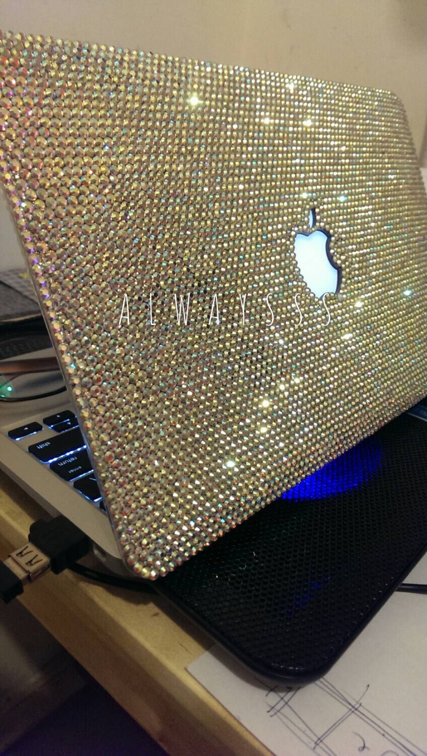 Macbook case Pro 13 Case Laptop cases rhinestone Handmade Etsy