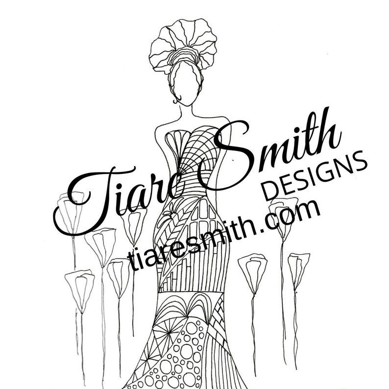 Download Zen Girl Adult Coloring Pages Instant Download ...