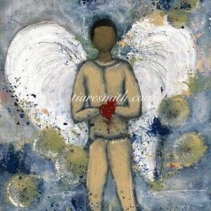 Lost Boys, Giclee Print, African American Art, Black Art, African American Angels, Black Angels