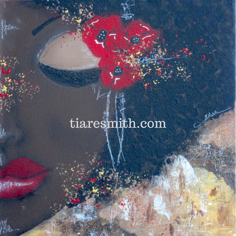 Nicole African American Art Giclee Print Black Art Sassy Girl