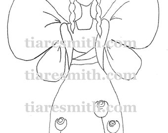 Angel of Growth Digital Stamp, Printable Stamp, Black Angels, cardmaking, scrapbooking