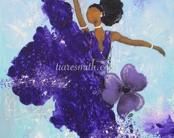 Take Flight, Giclee Print, Arte afroamericano, Arte negro, Arte latino, Ángeles negros