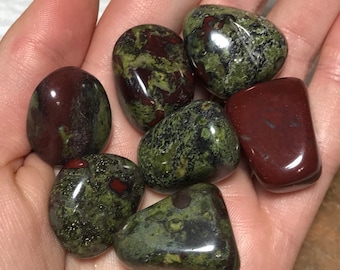 Tumbled Dragon's Blood Jasper from South Africa, Dragon Stone, Dragon Bloodstone