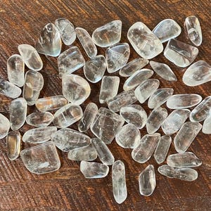 Tumbled Clear Quartz from Madagascar, Natural Quartz Tumbles