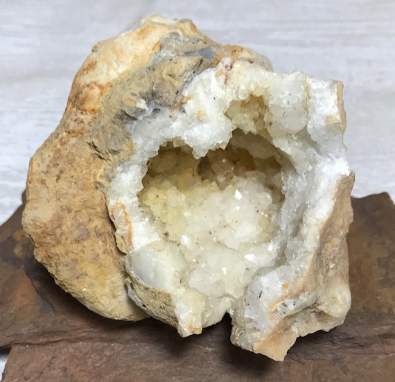 Natural Quartz Geode Unbleached Tennessee Quartz Geode with Etsy