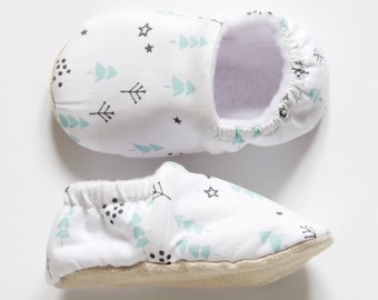 mint green baby shoes