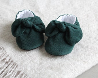 green baby girl shoes