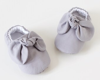 grey baby shoes
