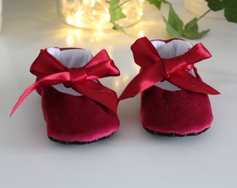 Maroon shoes for baby girl Clearance