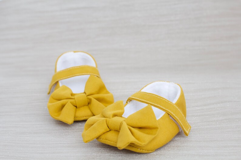 mustard baby girl shoes