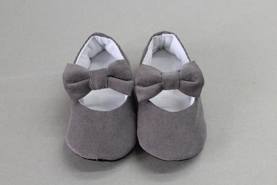 Zapatos grises / zapatos de niña / 6-9 meses para - Etsy México