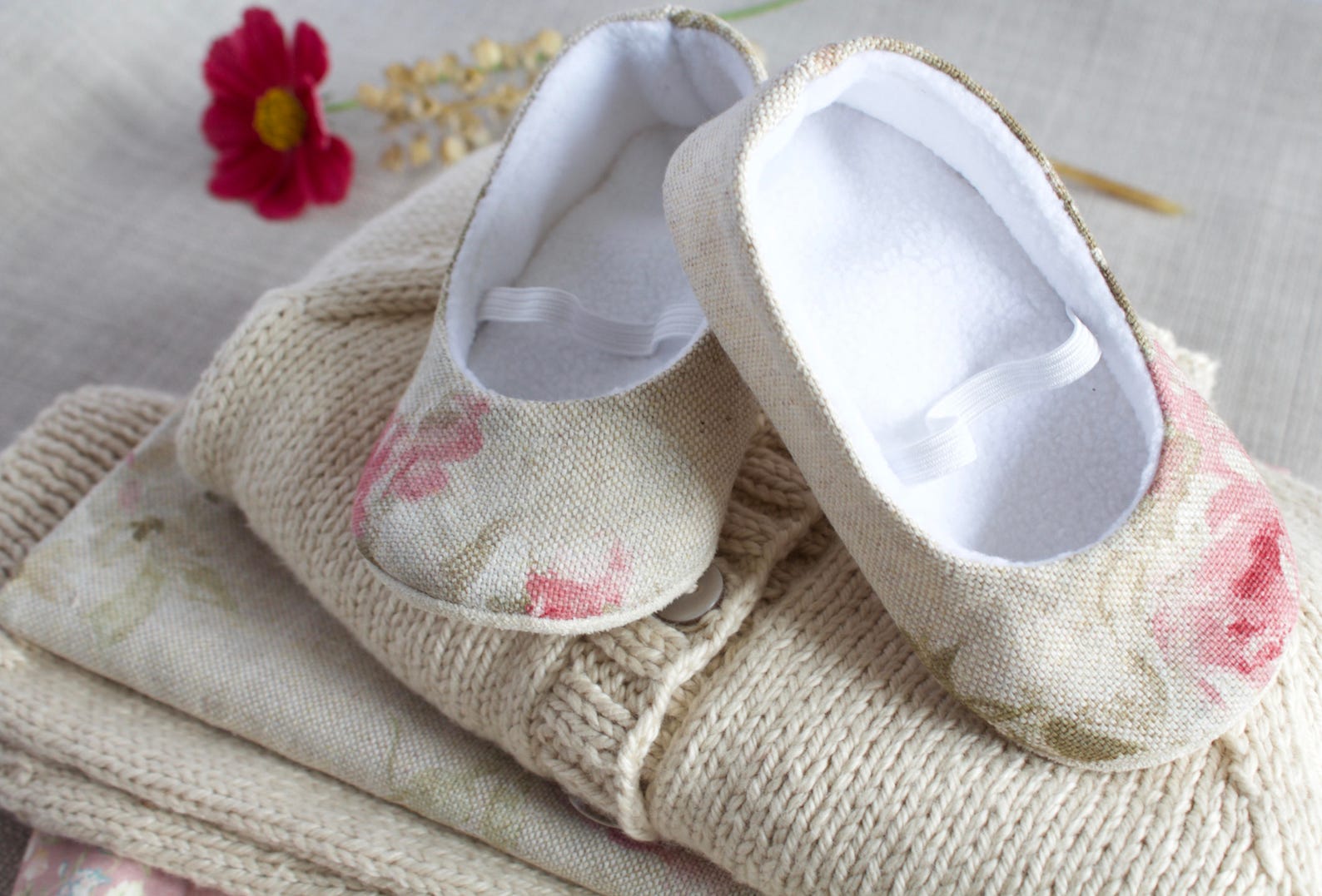 linen and cotton mix ballet flats. pre walkers and toddlers linen and cotton mix ballet flats. pre walkers and toddlers