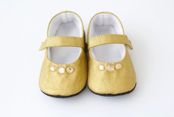 baby girl gold shoes