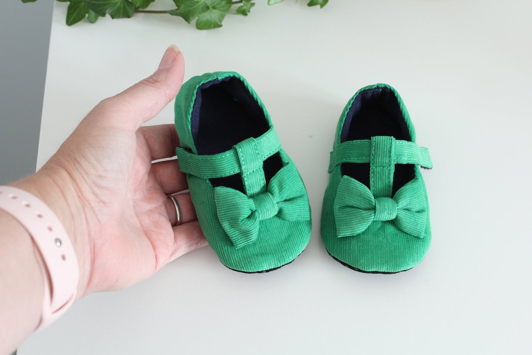 Baby Girls Shoes/toddler Baby Shoes/girls Shoes/baby Tstrap Shoes/36 Month Shoes /emerald