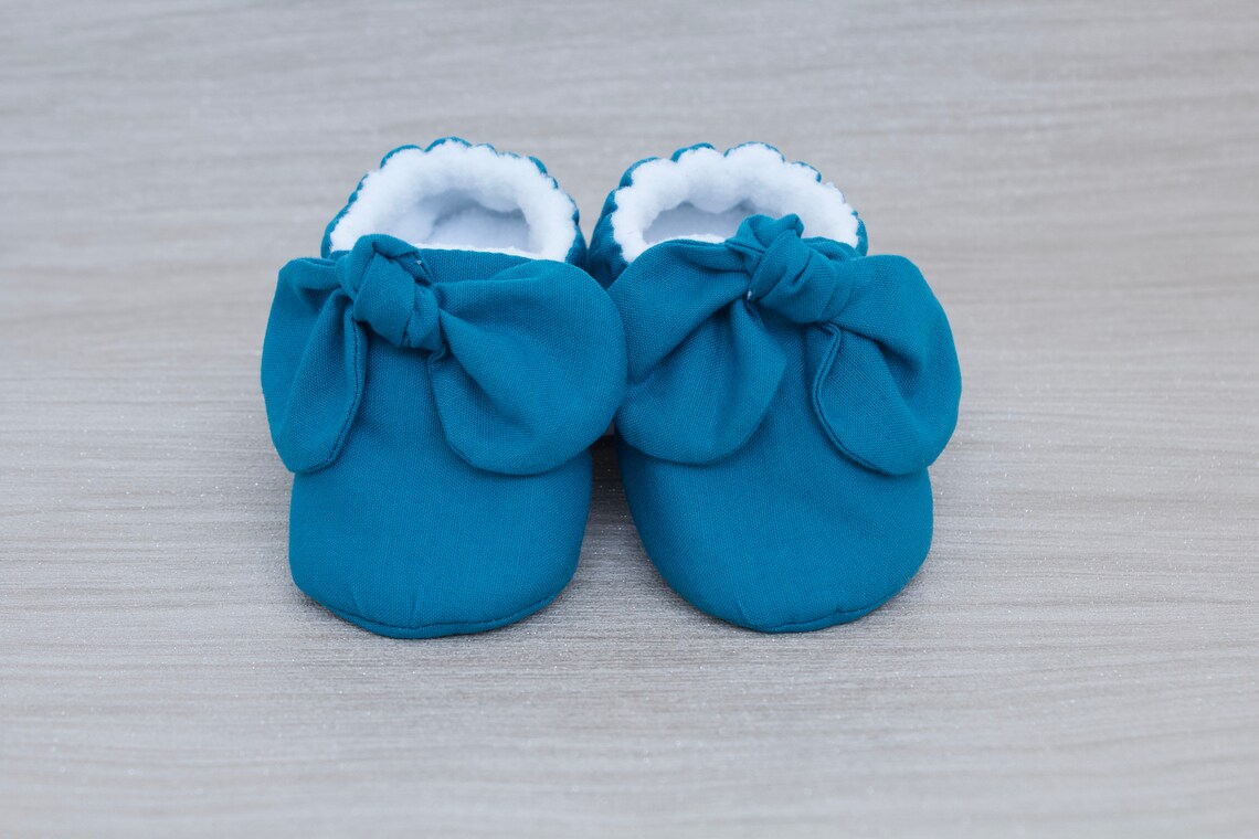 turquoise baby shoes