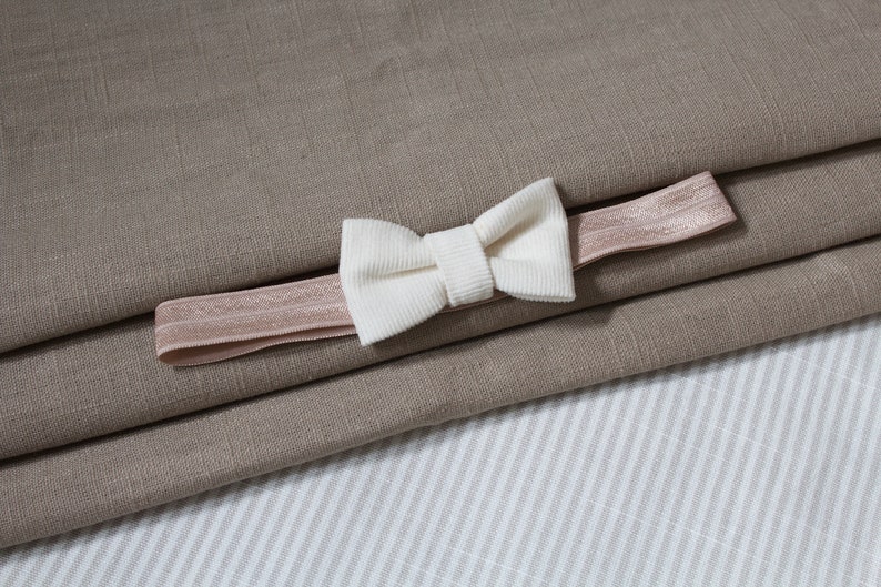 nylon stretch headband newborn- 2 years Headbands ivory corduroy bow headband girls headband baby headbands hair bows