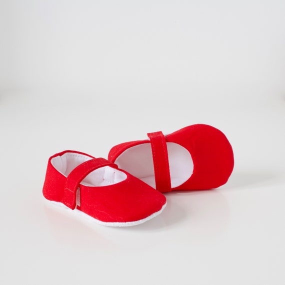 Zapatos de bebé Zapatos de niña de meses / Zapatos rojos - Etsy México