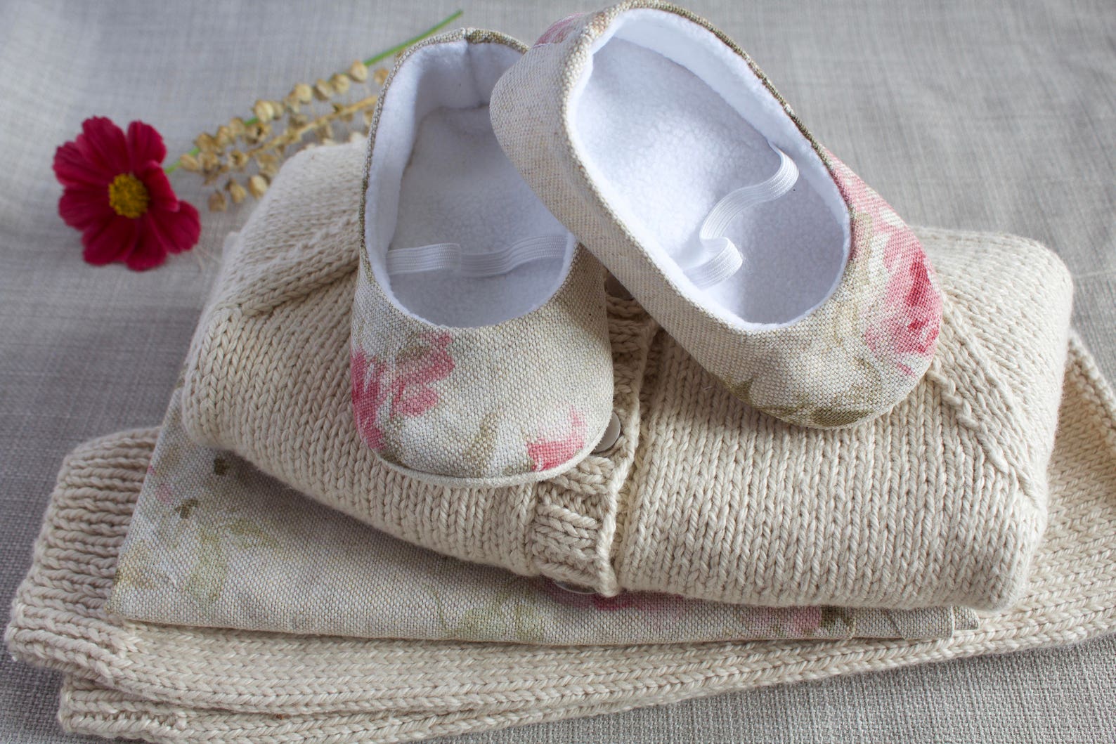 linen and cotton mix ballet flats. pre walkers and toddlers linen and cotton mix ballet flats. pre walkers and toddlers