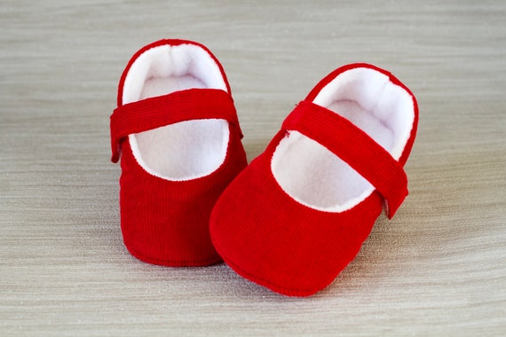 Girl Baby Shoes Soft Sole Toddler Infant Children MaryjaneRed Crib Booties 6-12M