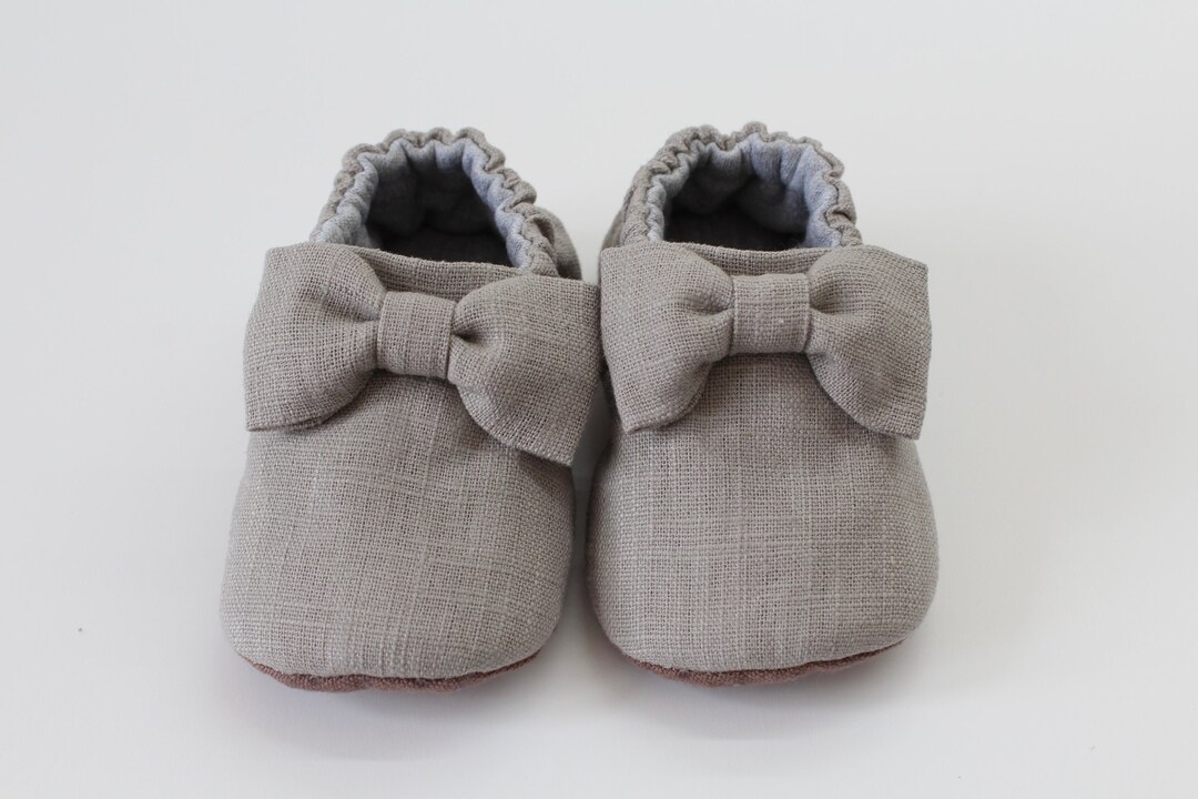 Baby Shoes/ 69 Months Baby Shoes/ Linen Baby Shoes/ Girls Etsy