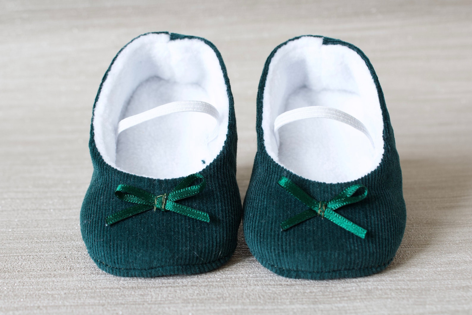 Baby Girl Shoe, Baby Shoe Ballet Flat, Dark Green Baby Girl Shoe, Girls