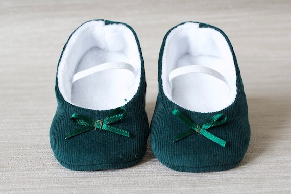 green baby girl shoes