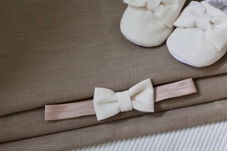 nylon stretch headband newborn- 2 years Headbands ivory corduroy bow headband girls headband baby headbands hair bows