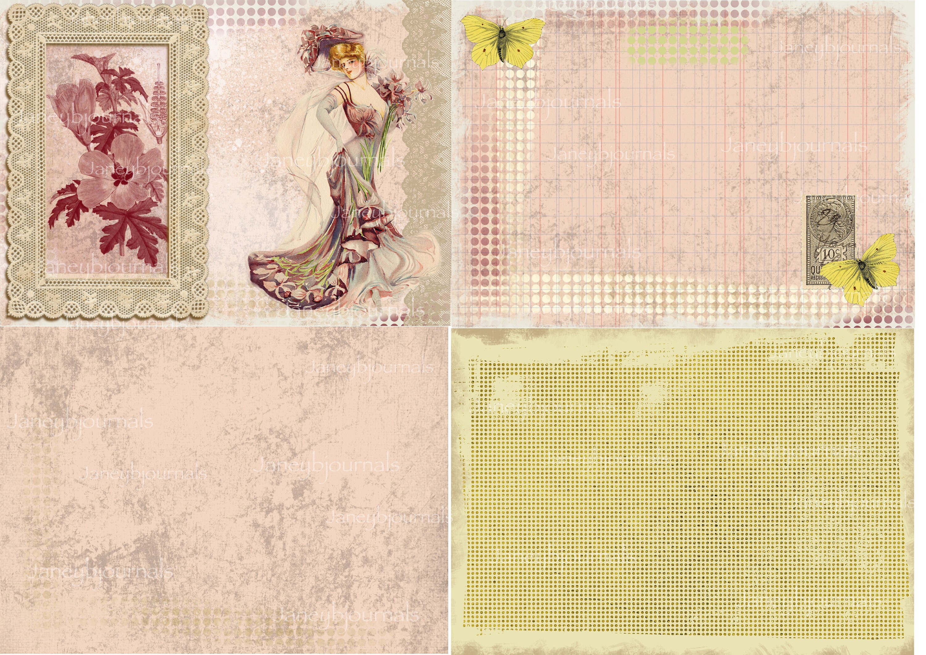 Junk Journal Printable Kit Digital Vintage Ladies Paper - Etsy UK