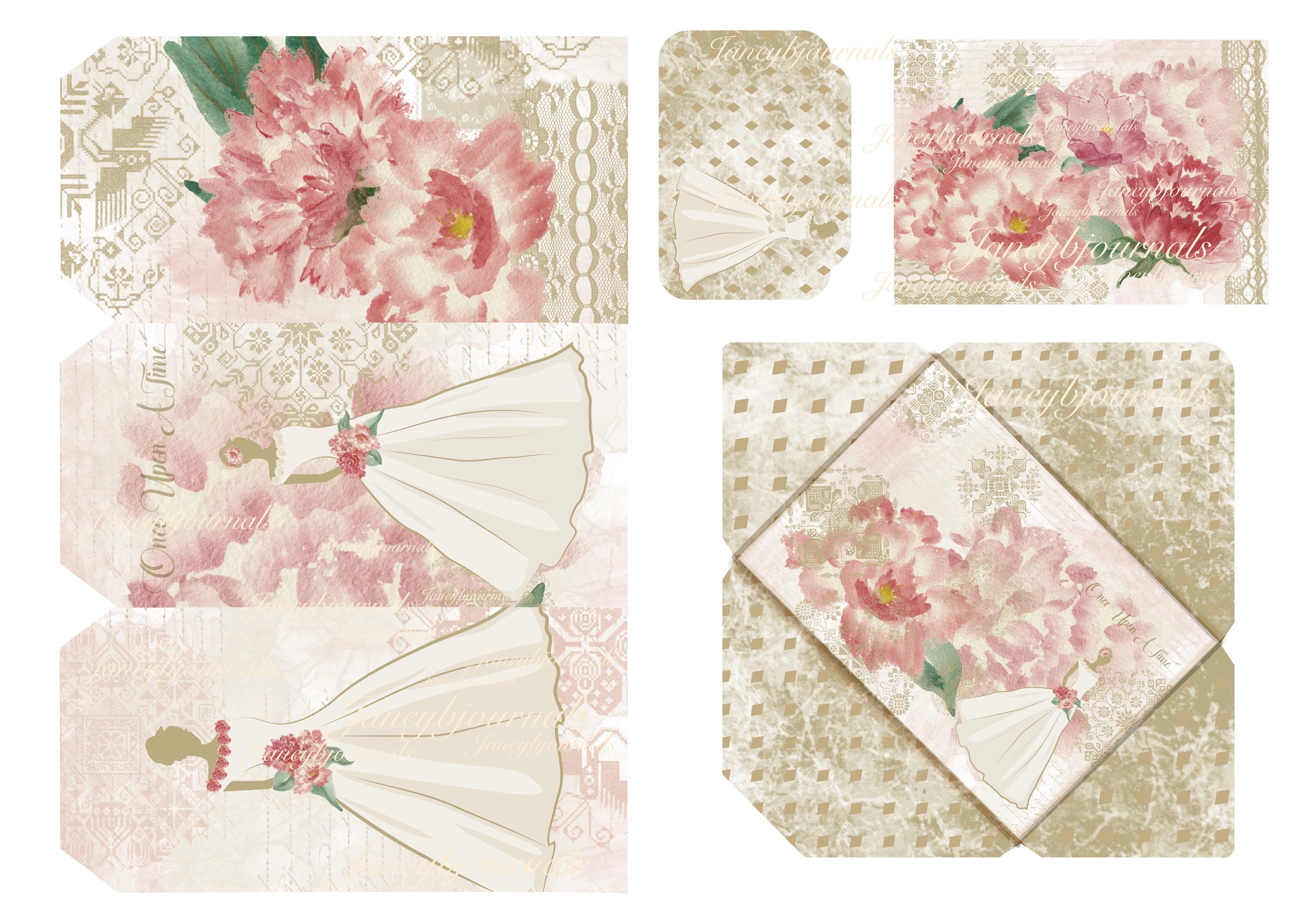 Junk Journal Printable Kit Stunning Contemporary Wedding - Etsy UK