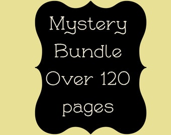 Junk journal printables, mystery bundle,  over 120 pages, random collage, images pages for your junk journals