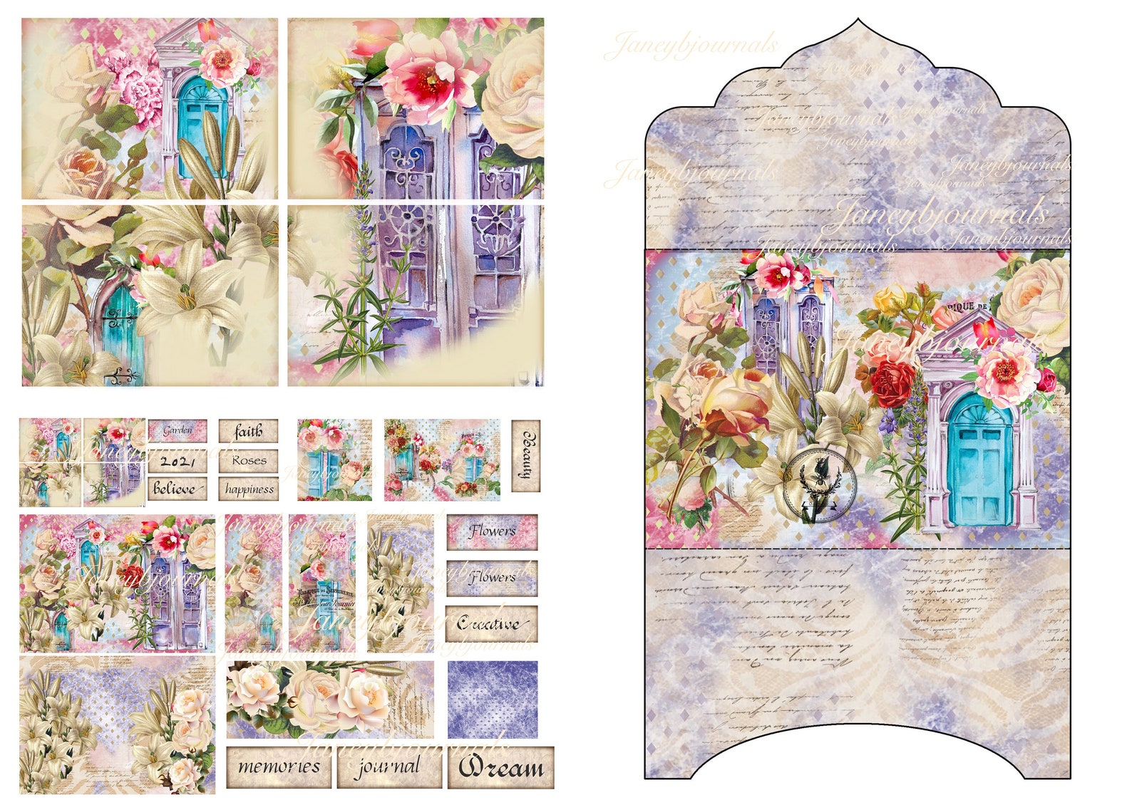 Doors, a Stunningly Beautiful Junk Journal Printable Kit, 22 Pages ...