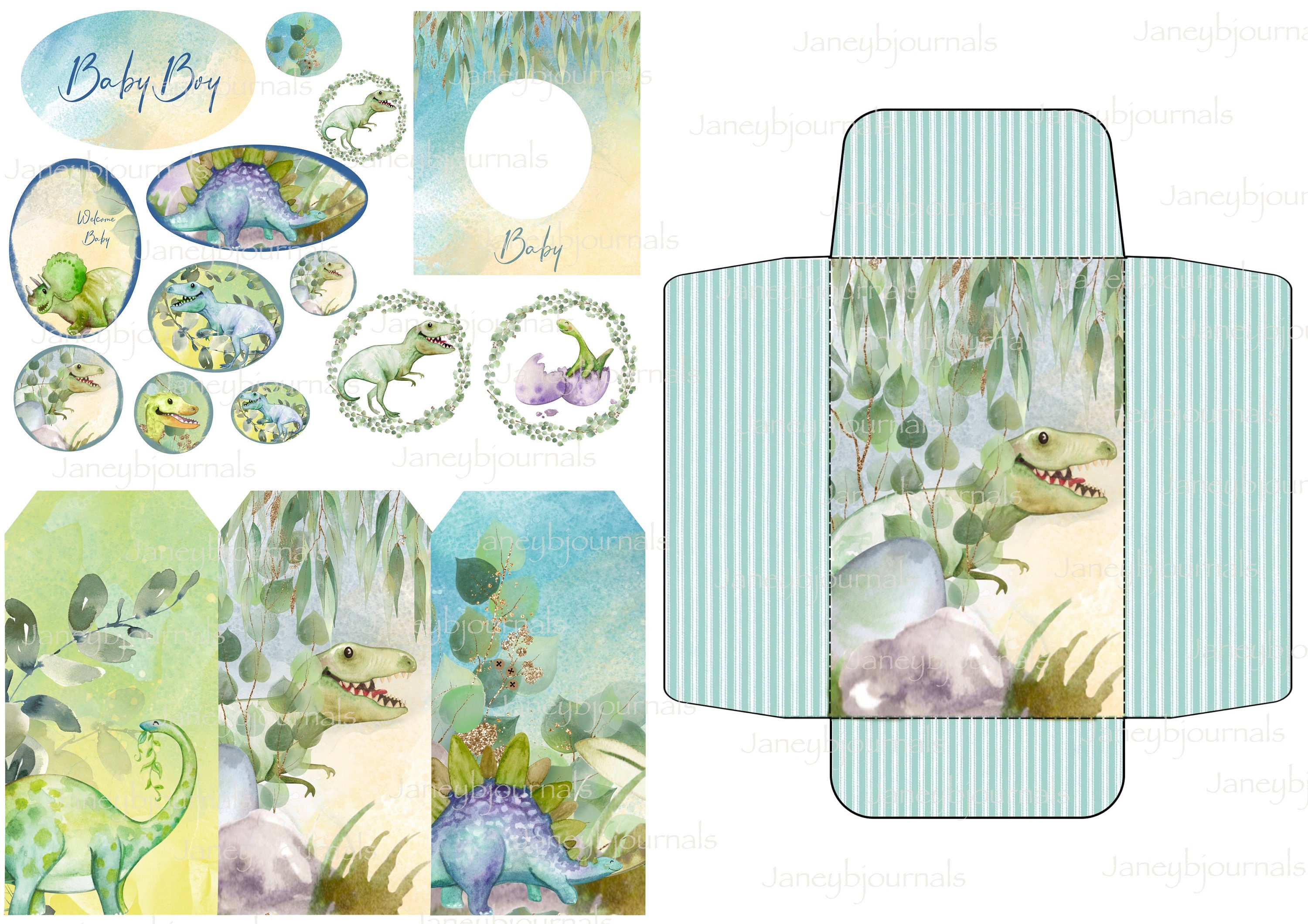 Baby Dinos a Junk Journal Printable Kit Dinosaurs Paper and - Etsy UK