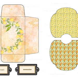 Junk Journal Printable Kit, Oranges and Lemons, Paper and Ephemera ...