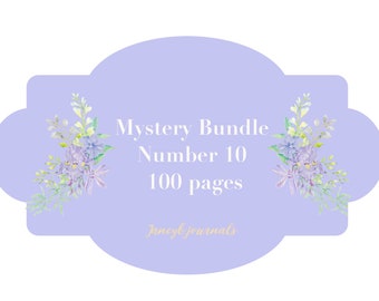 Mystery Bundle Number 10, PREVIEW on YouTube, 100 printable, floral, decorative papers for junk journalling and papercrafts