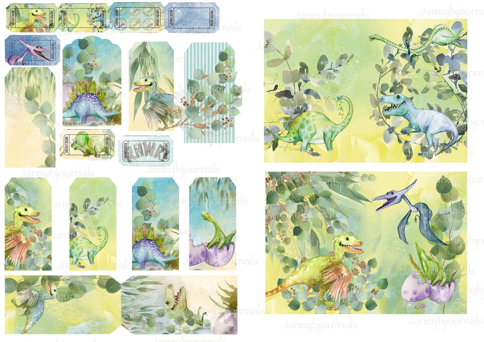 Baby Dinos a Junk Journal Printable Kit Dinosaurs Paper and - Etsy UK