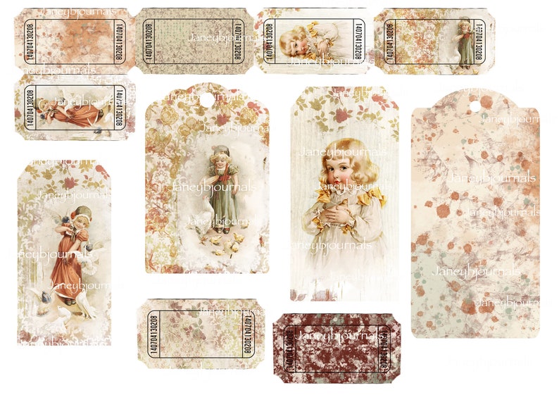 Junk Journal Kit Printable Paper and Ephemera Vintage Children - Etsy UK