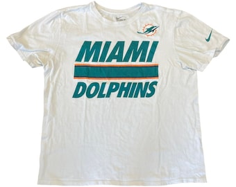 Nike Better World Vintage Tee Shirt White Miami Dolphins Swoosh XL