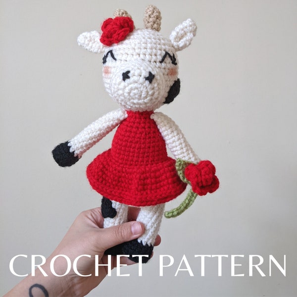Crochet Cow PDF pattern - Cow Amigurumi Pattern -Rosie